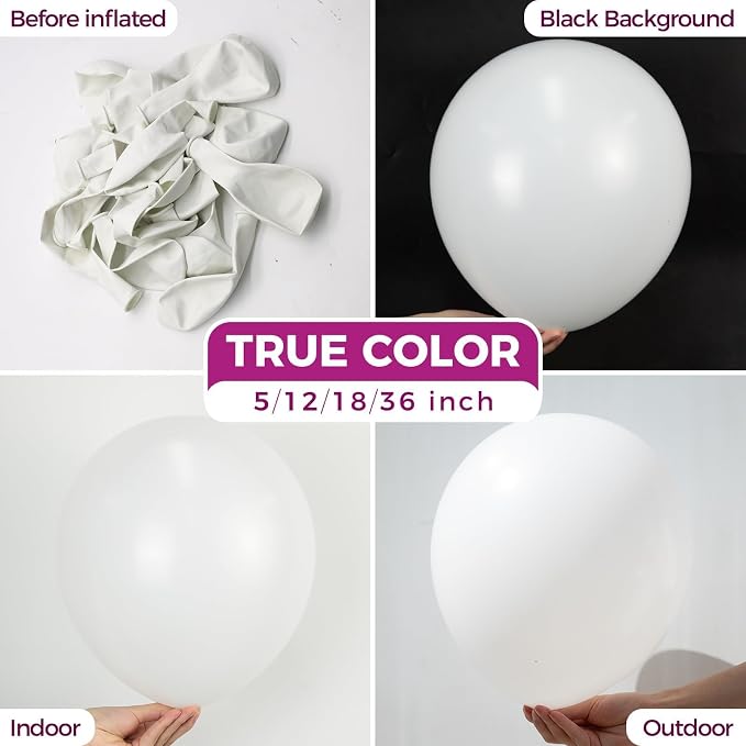 Bezente White Balloons 18 Inch - Image 2