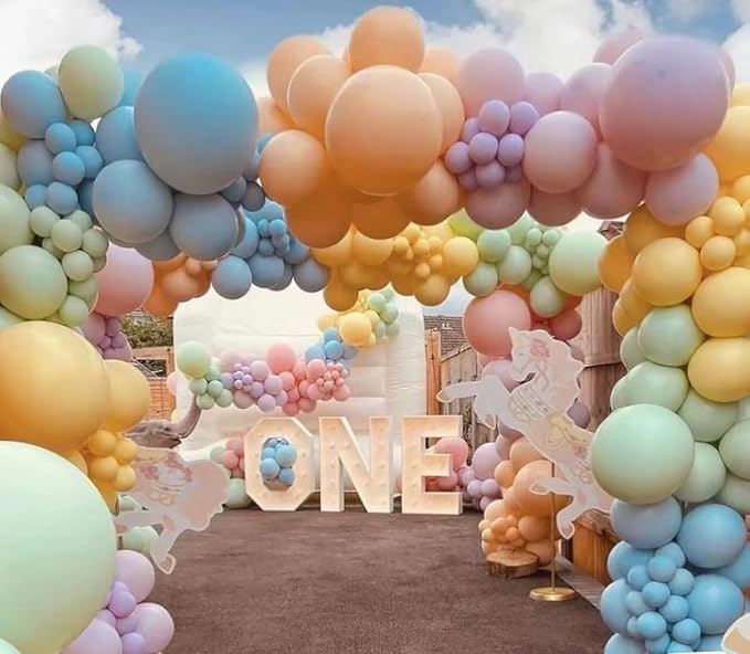 Pastel Multicolor Balloons 18 Inch 24 Pack Matte Helium Latex Round Balloons - Image 3