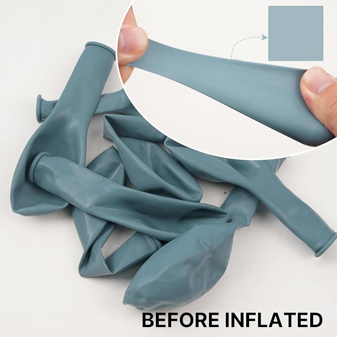PartyWoo Dusty Blue Balloons 50pcs Light Blue Aqua Boho Color | 12 Inch Balloons - Image 2