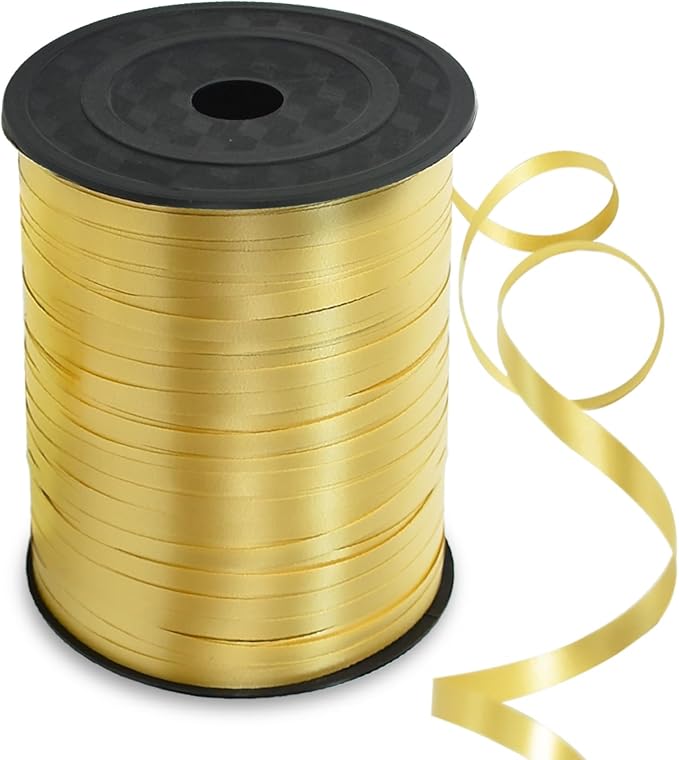 TONIFUL 500 Yards Gold Curling Ribbon Balloon String Gift Wrapping Decor | Gold by TONIFUL