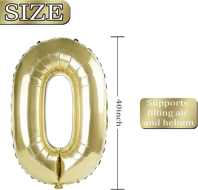 40 Inch Number 100 Balloons for 100th Birthday Party Decorations, 0-100 - Image 4