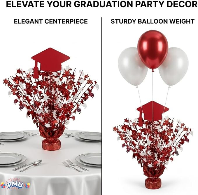 PMU Graduation Centerpieces for Table 2026, Grad Balloon Weight Centerpiece - Image 3