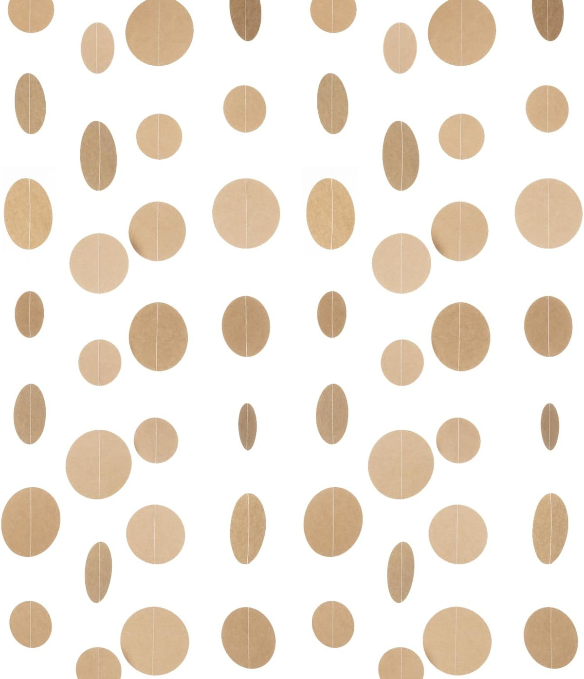 WEVEN Kraft Paper Garlands Circle String Decorations Party Streamers Backdrop, 20 Feet