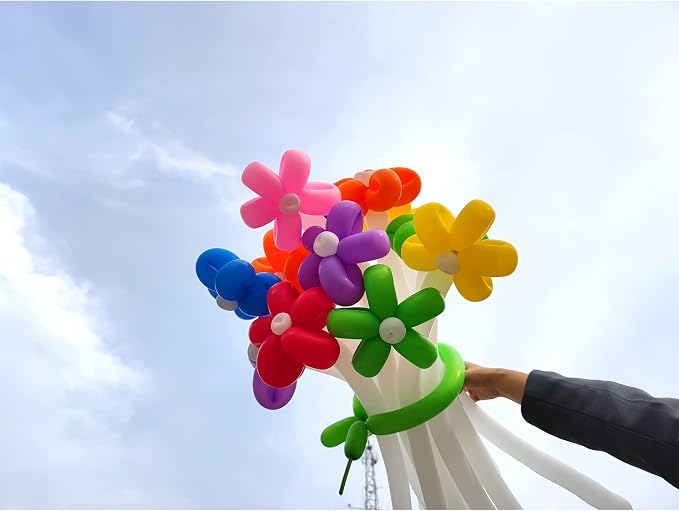 260 Long Balloons 100 Pack Red Twisting Animal Balloons Thickening Latex - Image 8