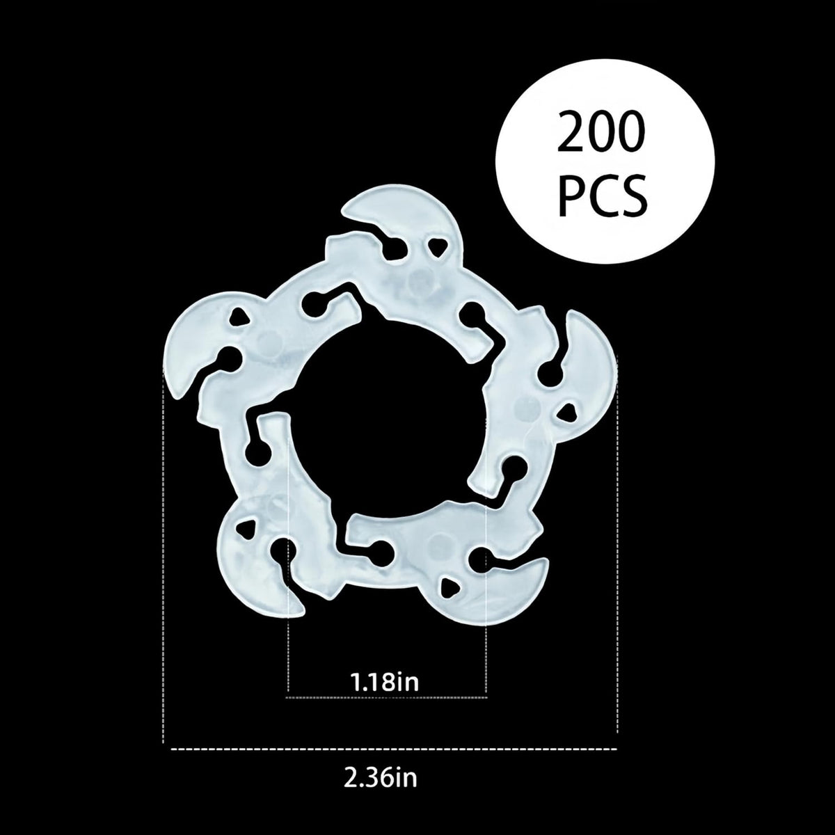 Balloon Clips 200pcs - Reusable Plastic Balloon Holder Clips for Balloon Garland, Arch, Columns - Secure Clips for Party, Wedding, Birthday Decorations