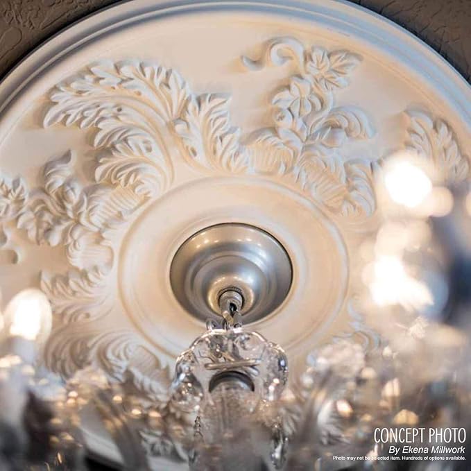 Ekena Millwork CM12BRUWC Bradford Hand-Painted Ceiling Medallion, Ultra Pure - Image 10