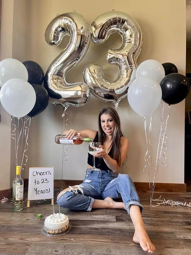 50 Balloons Number for 50th Birthday Decorations Women Men, Inflation Straw & - Image 7