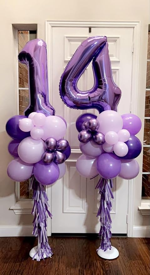 Number Balloons Purple 1 Balloon 40 inch - Image 3