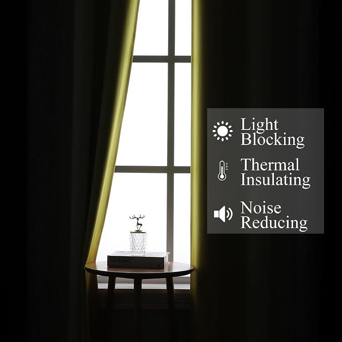 Black and Yellow Ombre Blackout Curtains - Image 3