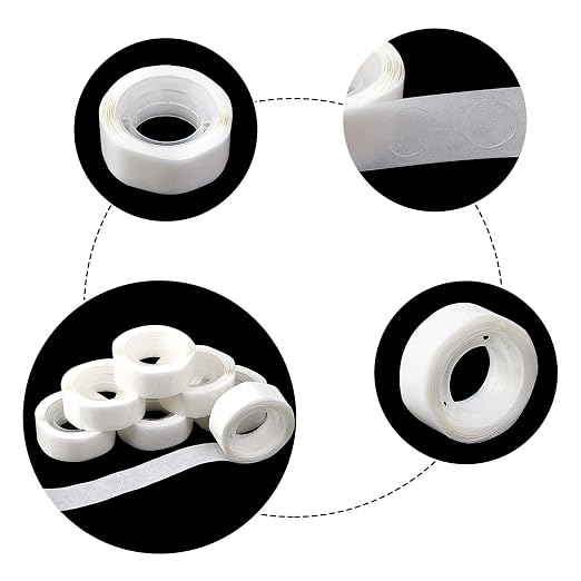 UPINS 800 Pcs Point Dots Balloon Glue Removable Adhesive Point Tape | 8 Rolls - Image 3