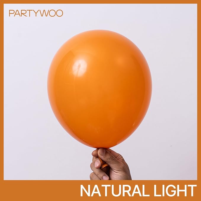 PartyWoo Burnt Orange Balloons 100pcs 10 Inch Terracotta Rust Fall Color Autumn - Image 3