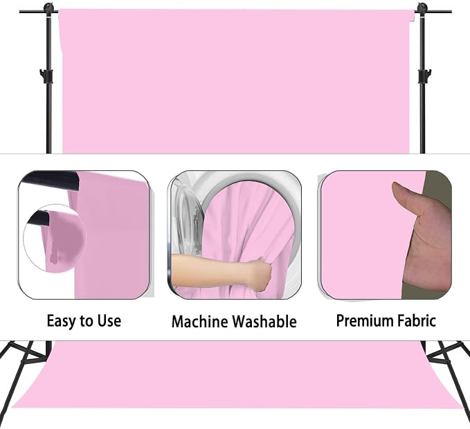 Pink Photography Backdrop for Photoshoot, Fabric 6x9ft | Versatile Studio Photo - Image 6