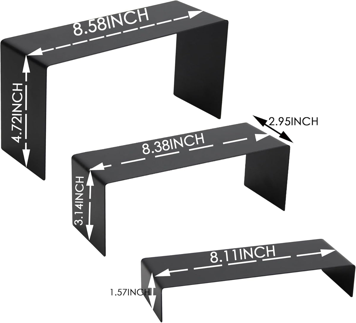 ihomecooker 6 Pc Metal Display Risers Showcase for Shoe Risers Retail Stand Cupcake Stand Dessert Stand (Black)