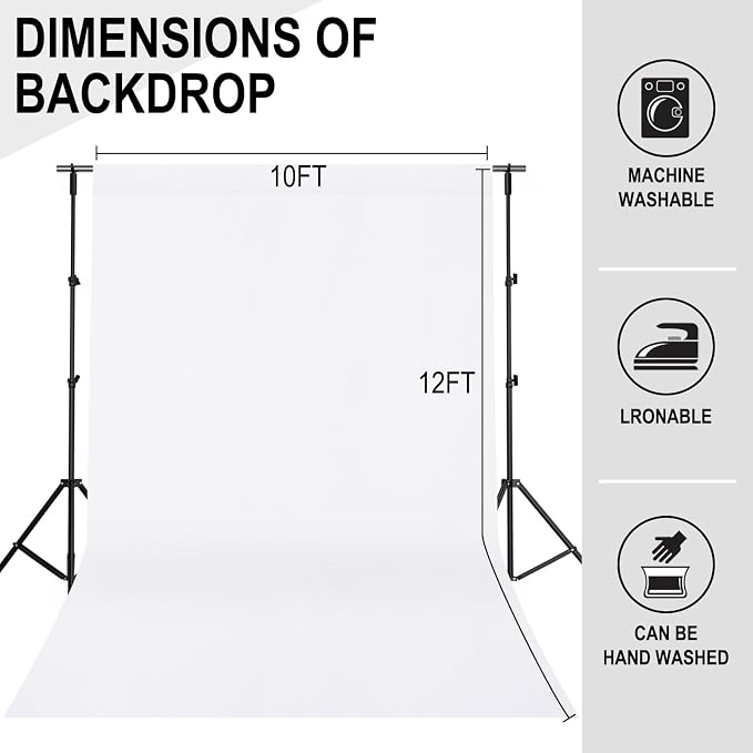 GFCC 10FTx12FT White Backdrop Background - Image 4