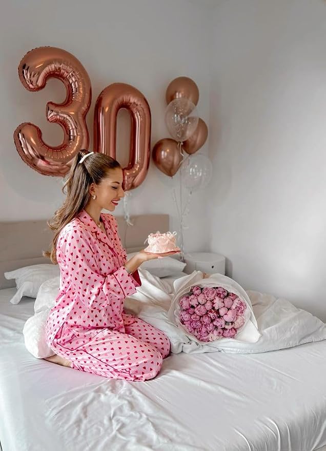 Number Balloon Rose Gold Number 30 - Image 2