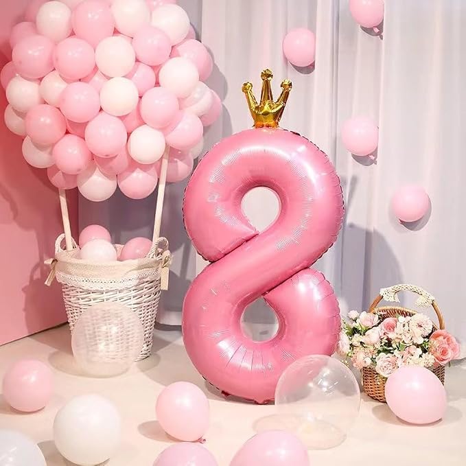 40 inch Pink Number 8 Balloon - Image 3