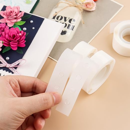 BAOFALI 600 Pcs 3/16in 2 Roll Ultra Thin Adhesive Dots, Double Sided Stickers - Image 5