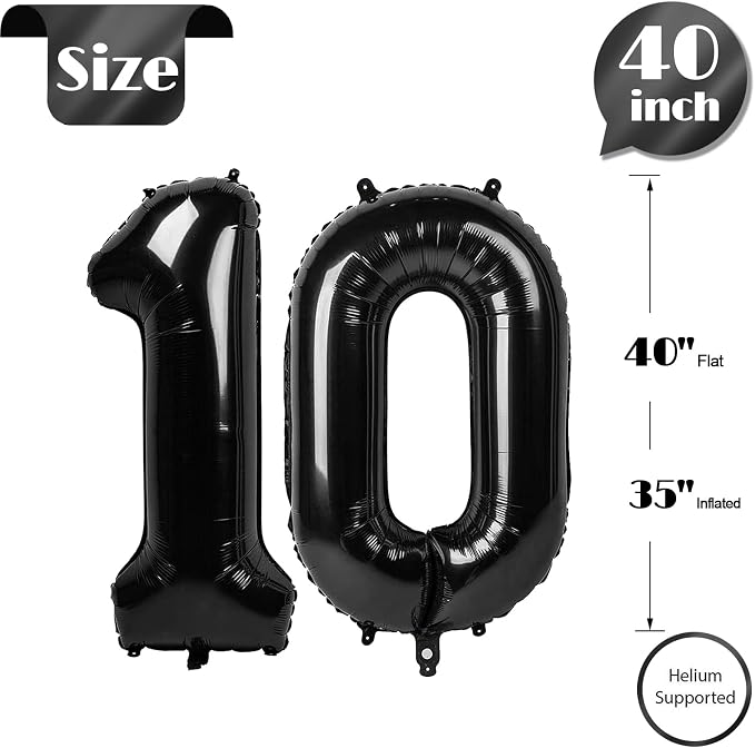 Black 10 Balloon - Image 6