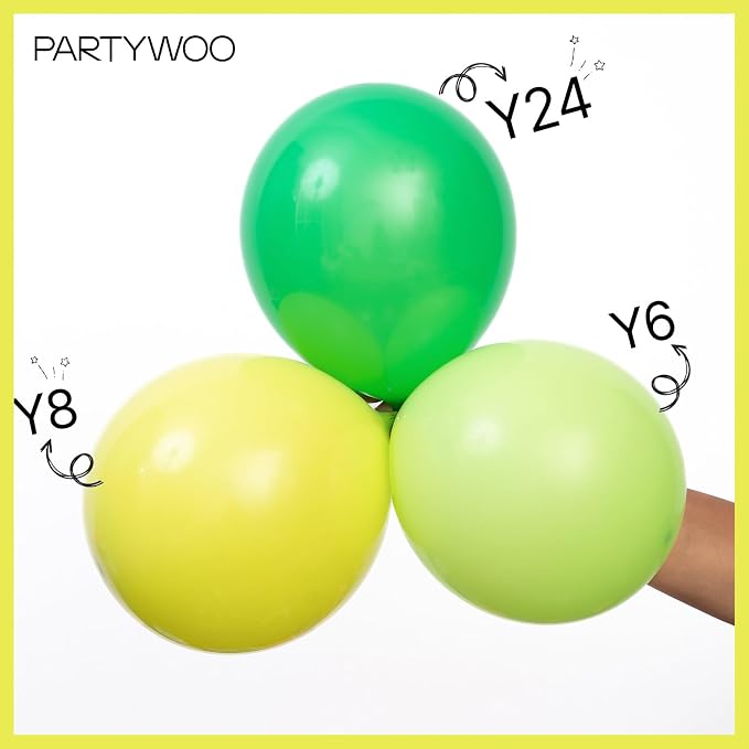 PartyWoo Lime Balloons 140pcs Green Light Pastel Kelly Green Color | 18 12 10 5 - Image 4