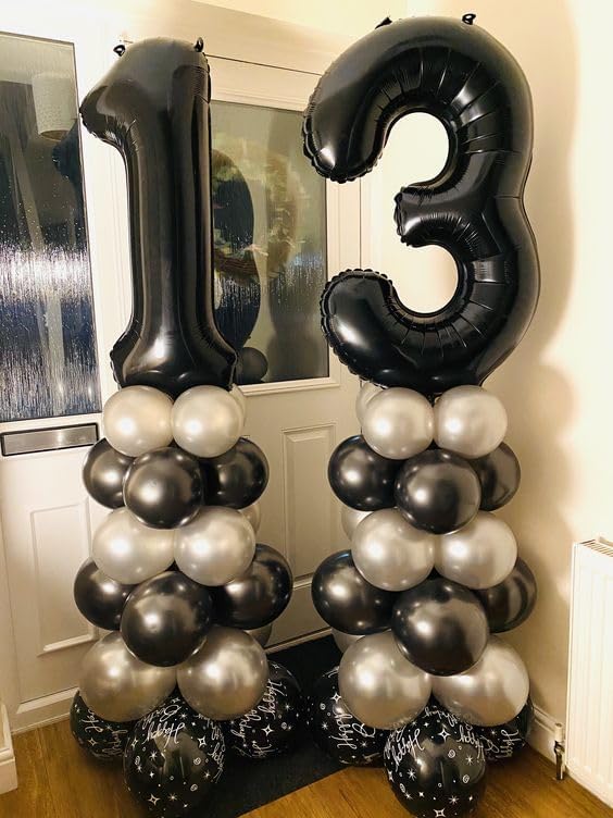 Black Number 14 Balloon 40 Inch - Image 7