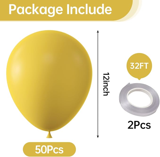 12 Inch Lemon Yellow Balloons, Baby Shower, Graduate Party Decorations - Image 2