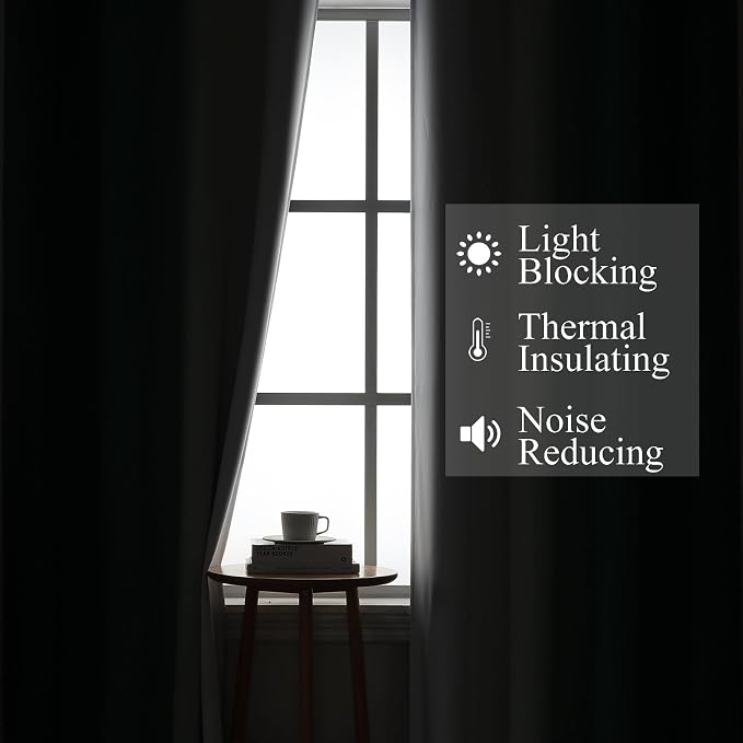 Green and Greyish White Ombre Blackout Curtains 90 Inch Length 2 Panels Set - Image 3