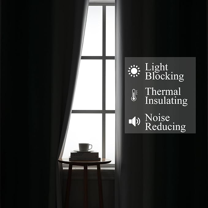 Green and Greyish White Gradient Blackout Curtains 102 Inches Long - Image 3