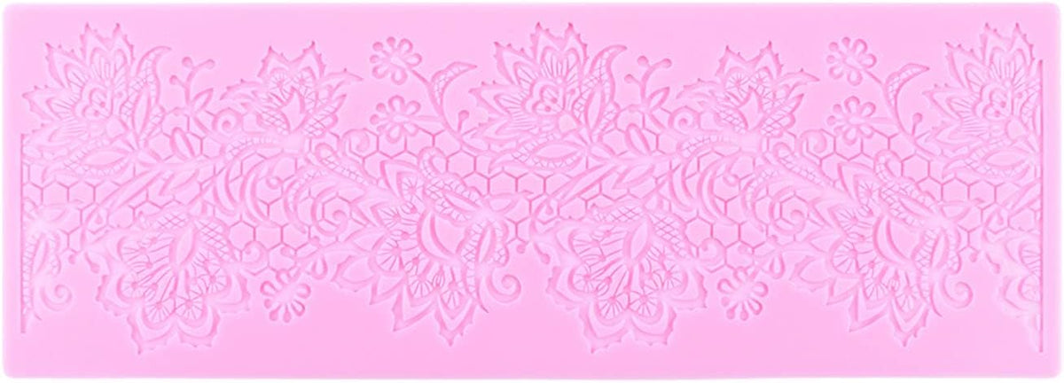 Flower Embossing Candy Silicone Mold Lace Pattern Sugar Craft Cake Decoration, Lace Mat Wedding Cake Decoration Tool