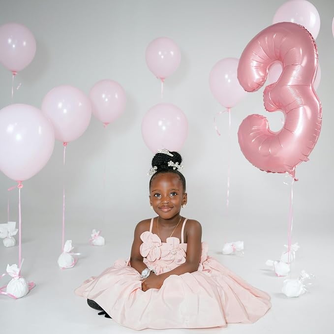 40 Inch Pink Number 1 Foil Balloon - Image 3