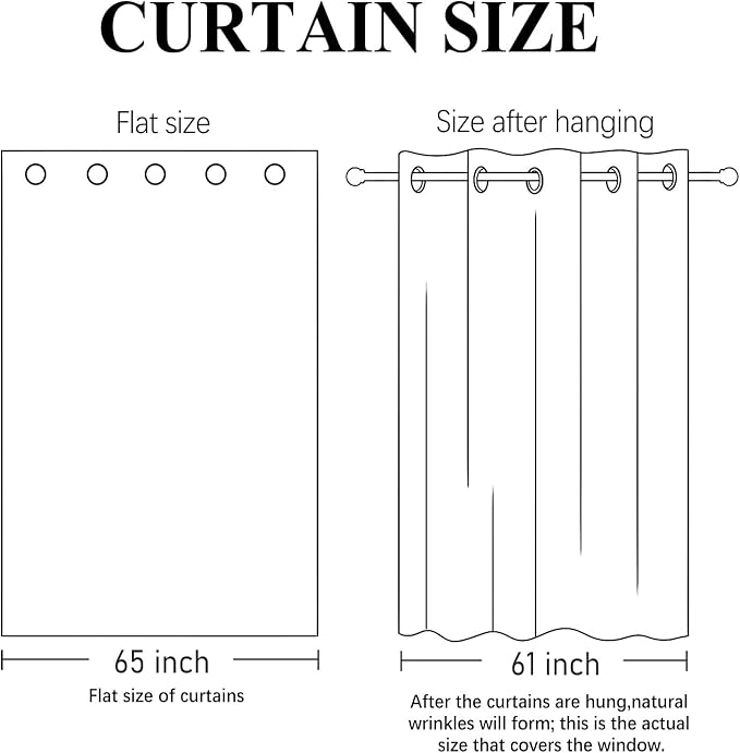 Designer French Linen Printed Curtains, 2 Panels, Bird and Flowers Pattern Draps - Image 5