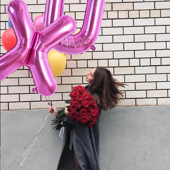 TONIFUL 40 Inch Large Rose Red Letter U Balloons - Image 4