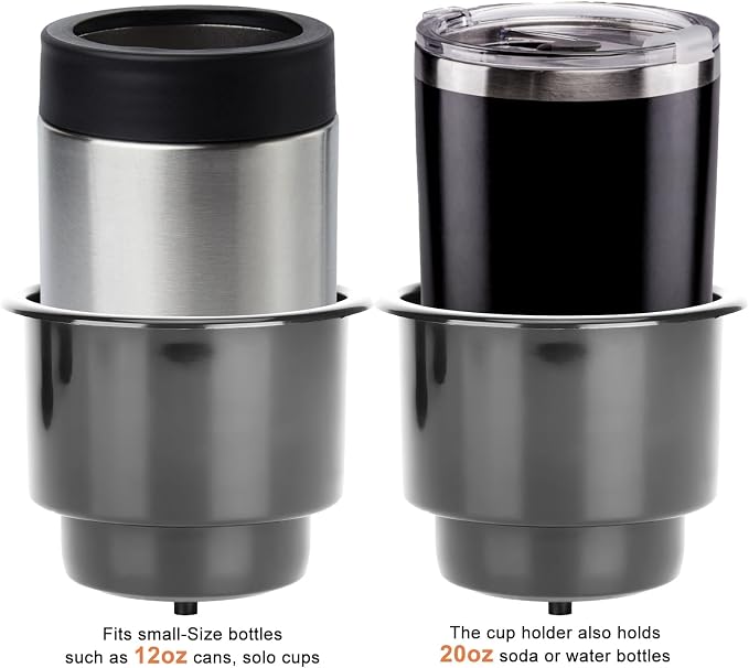 Amarine-Made Black Recessed Plastic Cup Drink Can Holder - Image 3