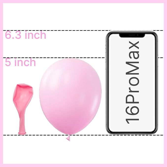 PartyWoo Baby Pink Balloons 100pcs Pastel Pale Light Pink Color | 5 Inch - Image 2
