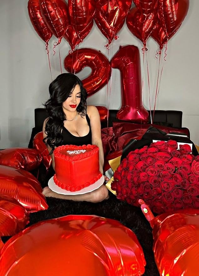 19 Balloon Number 40 Inch Red Balloons - Image 3