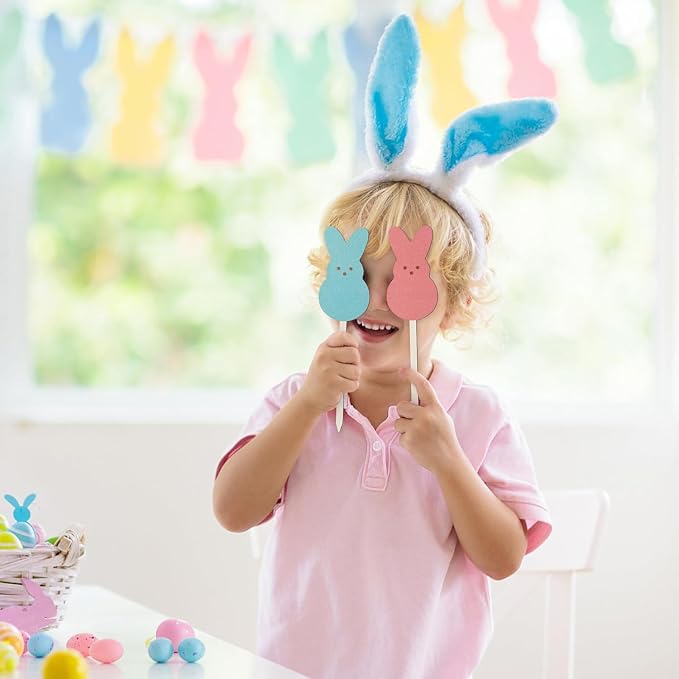 TICIAGA 28PCS Easter Wooden Picks Decorations - Image 4