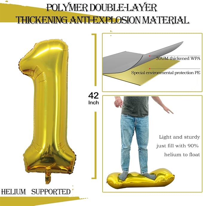 Number 14 Balloons for 14th Birthday Sweet 14 Party Decorations, 42 Inch Jumbo - Image 3