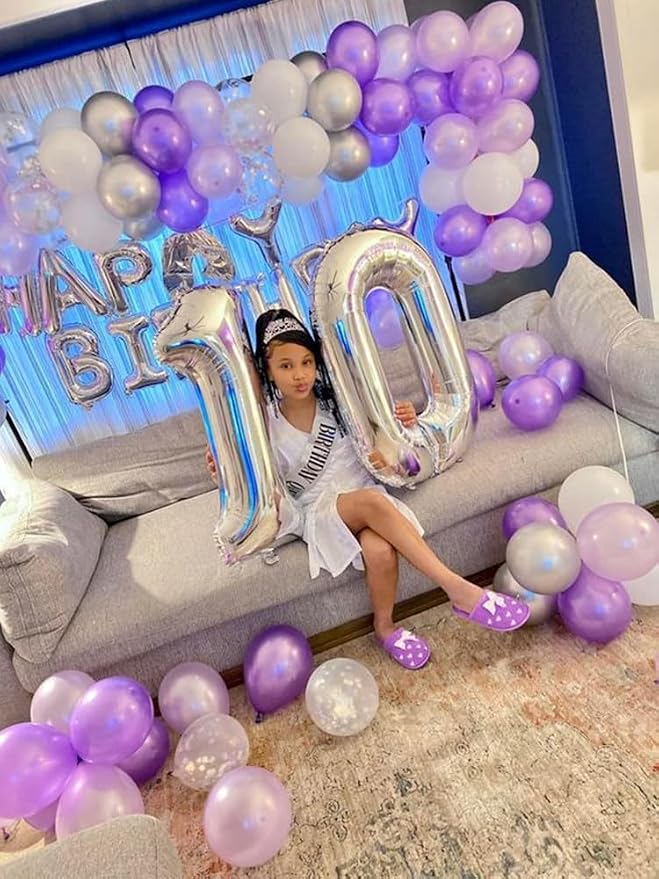 Number Balloons 18 Balloon 40 inch Silver - Image 3