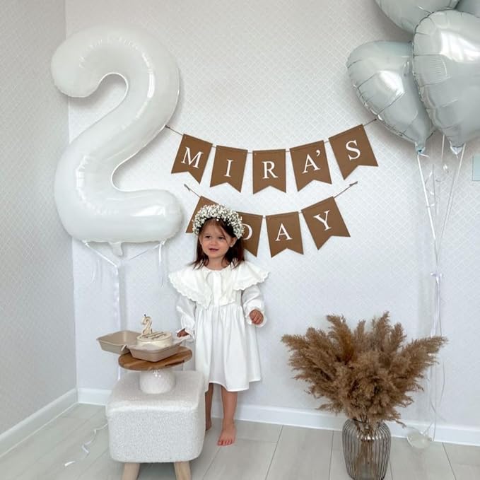 Number Balloons 40 Inch White 1 Balloon - Image 2