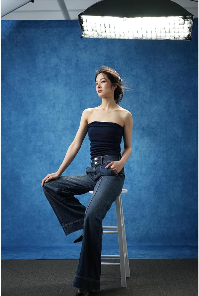 UrcTepics 6×8 ft Blue Fabric Photo Backdrops, Classic Abstract Texture Backdrop - Image 2