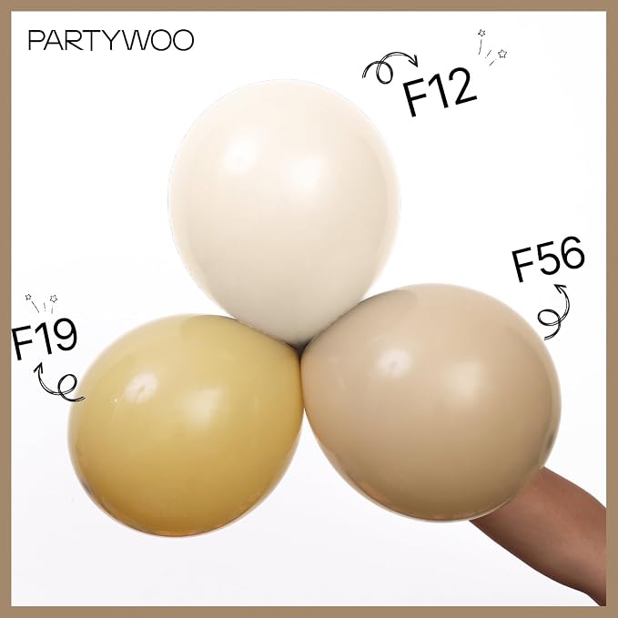 PartyWoo Light Brown Balloons 50pcs Neutral Boho Coffee Color | 12 Inch Balloons - Image 5