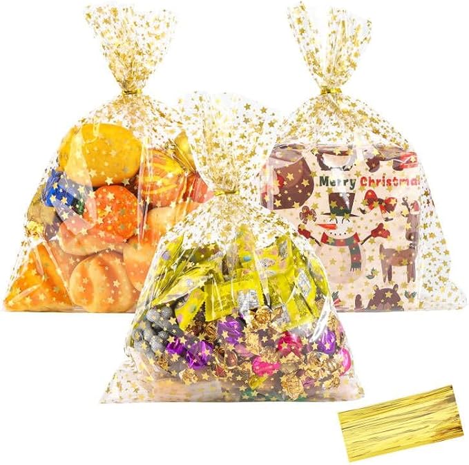COQOFA Clear Cellophane Treat Bags by COQOFA