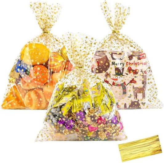 COQOFA 11" X 14" Cello Cellophane Treat, Party Favor, Cookie and Goodie Plastic by COQOFA