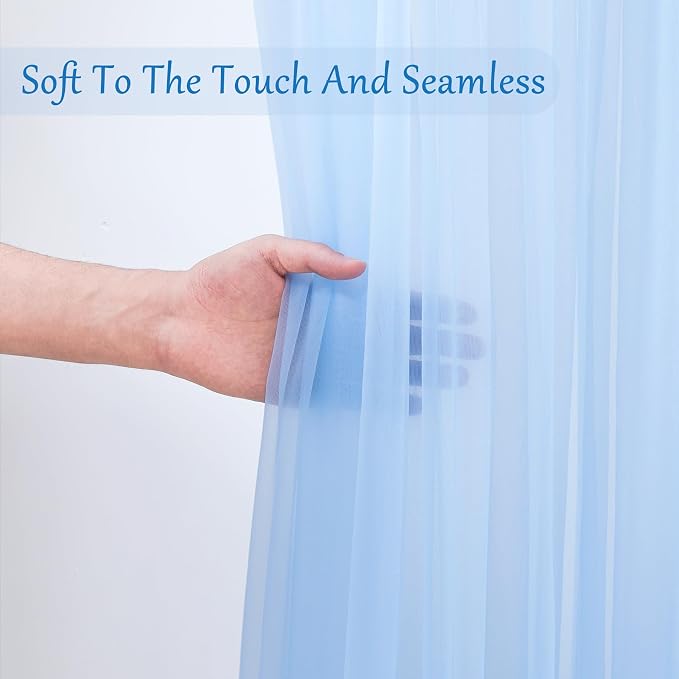 10x8ft Baby Blue Tulle Backdrop Curtain - Image 6