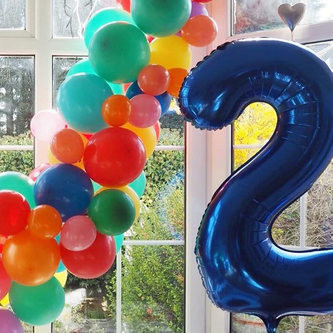 Number Balloons 22 Balloon Dark Blue - Image 3