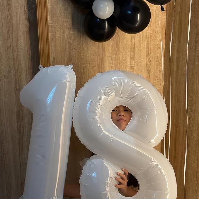 40 Inch White Number 9 Balloon Birthday Party Decorations - Image 7