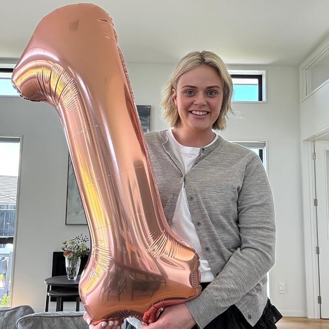 Rose Gold Number 6 Balloon 40 Inch, 6th Birthday Decorations Men Women | Foil - Image 2