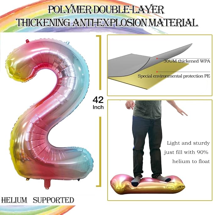 Number 20 Balloons for 20th Birthday Party Decorations, 42 Inch Jumbo Foil - Image 2