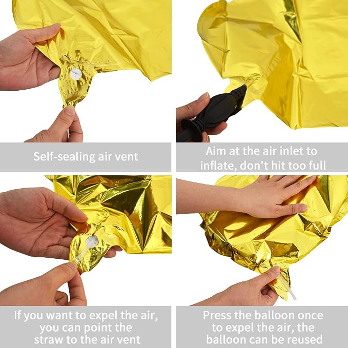 TONIFUL 40 Inch Large Gold Letter N Foil Balloons Alphabet Balloons | Giant - Image 3