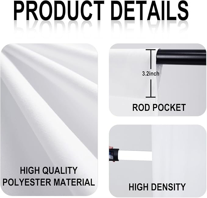GFCC 8FTx10FT White Backdrop Background - Image 2