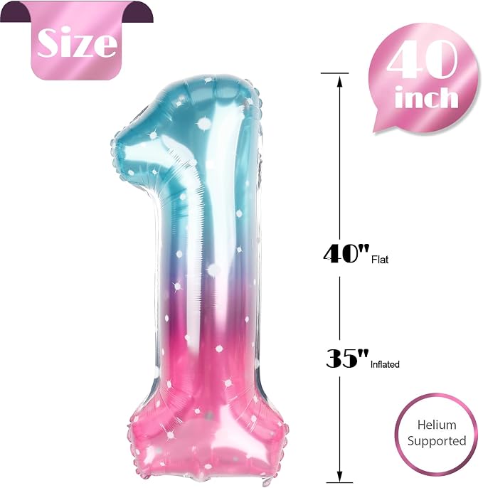 StarrySky Number 1 Balloon 40 Inch - Image 5